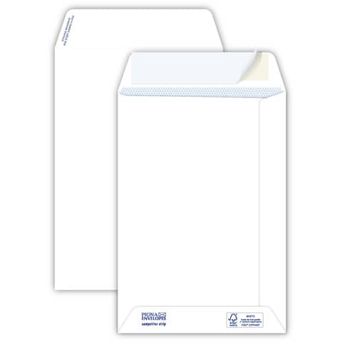 Buste a sacco bianche autoad. removibili Pigna Envelopes Competitor strip 100