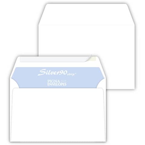 Buste senza finestra Pigna Envelopes Silver80 Strip 80 g/m² 120x180 mm bianco