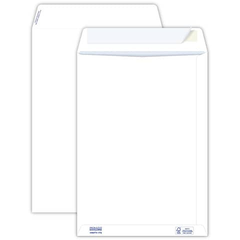 Pigna Envelopes Competitor strip 80 gsm self-adhesive white removable sack envelopes
