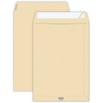 Self-adhesive Pigna Envelopes Multi strip kraft havana 100