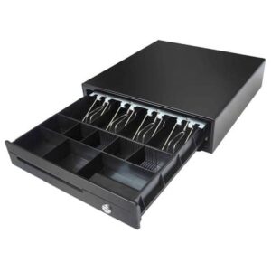 Cash drawer for banknotes and coins black 42x41x10 cm