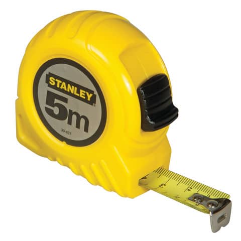 Flessometro STANLEY Tylon 5 m x 13 mm nastro in metallo - gancio per cintura
