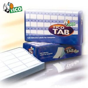 Etichette bianche a modulo continuo TICO Tab 1 corsia 89x23,5 mm - 12 et/foglio -
