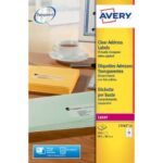 AVERY QuickPEEL glossy transparent polyester labels 99.1x38.1 mm - 14