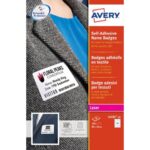 Badge adesivi in seta acetata AVERY 80 x 50 mm