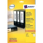 Etichette bianche per raccoglitori Avery Ultragrip 61x192 mm - 4 et/foglio -