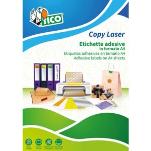Etichette bianche con margini TICO Copy Laser Premium 105x36 mm - 16