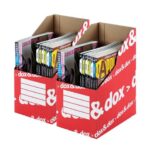 Portariviste Dox & Dox dorso 35 cm bianco/rosso - 17,5x26 cm