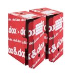 Scatola archivio Dox & Dox dorso 17,5 cm bianco/rosso con aletta