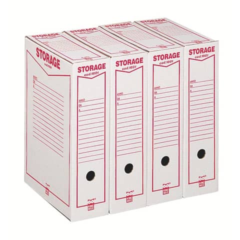 Scatola archivio King Mec Storage A4 9x33x23 cm bianco