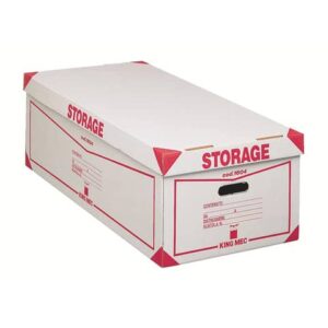 Contenitore 8 scatole archivio King Mec Storage 41x27x78 cm bianco