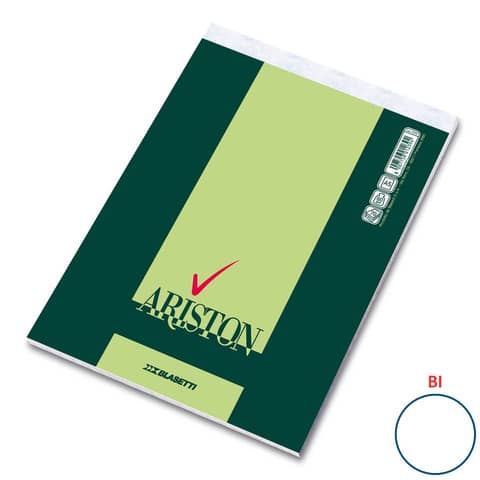 Blocco con punto metallico Blasetti A5 Ariston 70 ff fogli bianchi A5 - 15x21