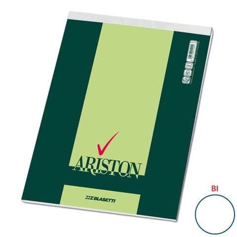 Blocco con punto metallico Blasetti Ariston - 70 ff 60 g/m² A4 - fogli