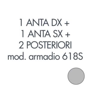 Set 1 porta sx + 1 porta dx + 2 posteriori per armadio Tecnical 2 618S