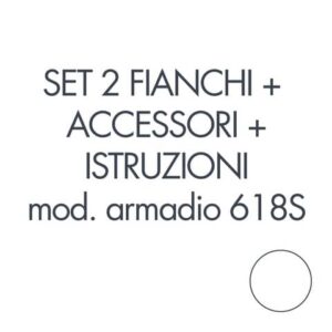 Set 2 fianchi + accessori + istruzioni per l'uso per armadio tecnical 2 618S