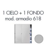 Set 1 cielo + 1 fondo armadio Tecnical 2 618 grigio