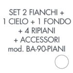 Set 2 fianchi + 1 cielo + 1 fondo + 4 ripiani + accessori per armadio Tecnical