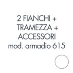 Set 2 fianchi + 1 tramezza + accessori + istruzioni per armadio Tecnical 2 615