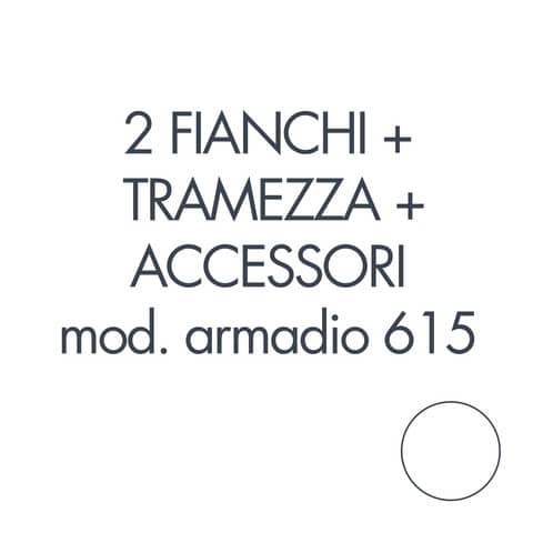 Set 2 fianchi + 1 tramezza + accessori + istruzioni per armadio Tecnical 2 615