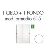Set 1 cielo + 1 fondo per armadio Tecnical 2 615 bianco