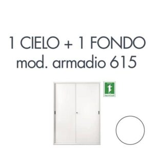 Set 1 cielo + 1 fondo per armadio Tecnical 2 615 bianco