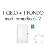 Set 1 cielo + 1 fondo per armadio Tecnical 2 612 bianco