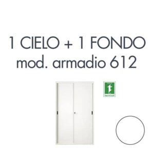 Set 1 cielo + 1 fondo per armadio Tecnical 2 612 bianco