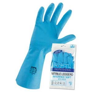 Guanti riusabili in nitrile leggero Icoguanti azzurro M