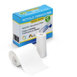 Rotoli POS Rotolificio Pugliese BPA Free Exclusive senza anima 57 mm x 10 m -