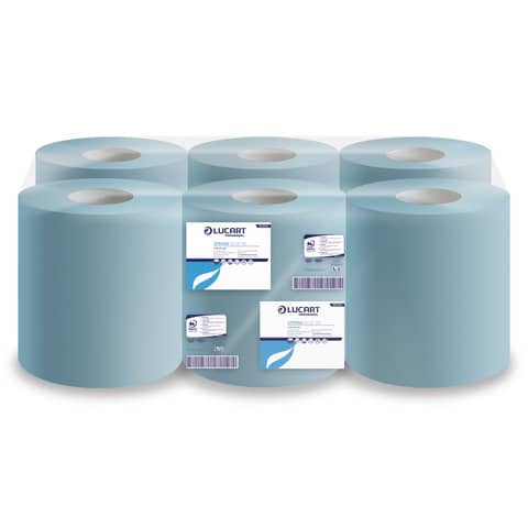 Lucart 2-ply industrial hand towels blue 19.9 cm x 139.8 m