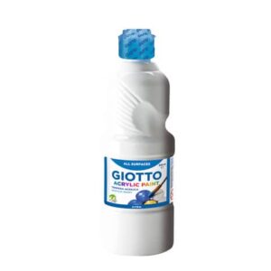 Tempera a base acrilica GIOTTO Acrylic Paint flacone 500 ml bianco