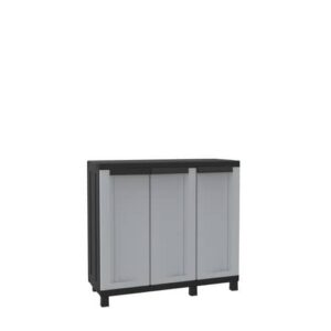 Armadietto a tre ante TERRY Twist Black 102B grigio/nero 102x39x91,5 cm
