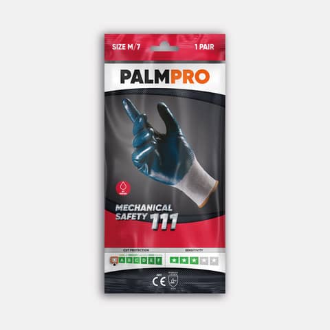Reusable nylon/nitrile gloves M blue