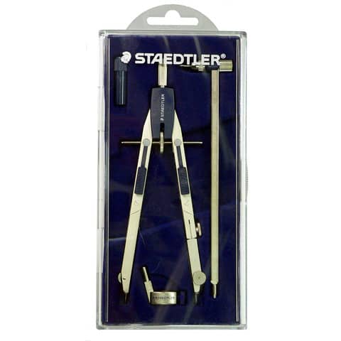 Staedtler Frizion 557 nickel and blue friction compasses
