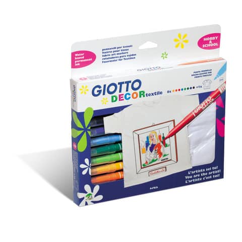 Pennarelli per tessuti GIOTTO Decor Textile tratto fine 1-3 mm assortiti
