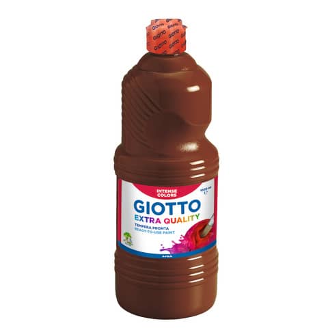 Tempera a base d'acqua GIOTTO Extra Quality flacone 1 lt marrone