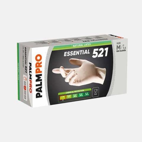 Guanti in lattice con polvere Icoguanti Latex S bianchi