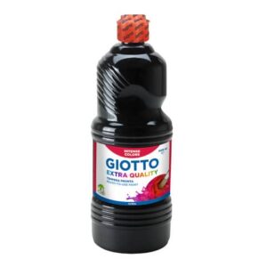 Tempera a base d'acqua GIOTTO Extra Quality flacone 1 lt nero