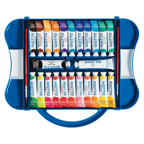Tempere GIOTTO Extra 12 ml assortiti scatola da 24 tubetti +2 pennelli