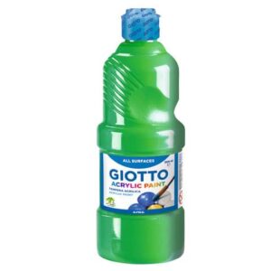 Tempera a base acrilica GIOTTO Acrylic Paint flacone 500 ml verde