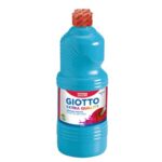 Tempera a base d'acqua GIOTTO Extra Quality flacone 1 lt cyan