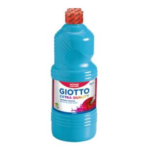 Tempera a base d'acqua GIOTTO Extra Quality flacone 1 lt cyan