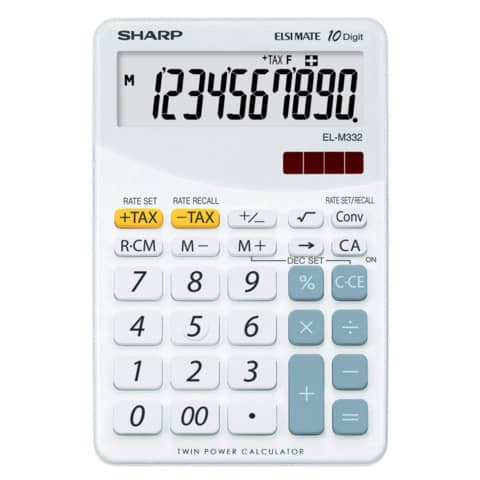 SHARP 10-digit desktop calculator with wide variety of functions white