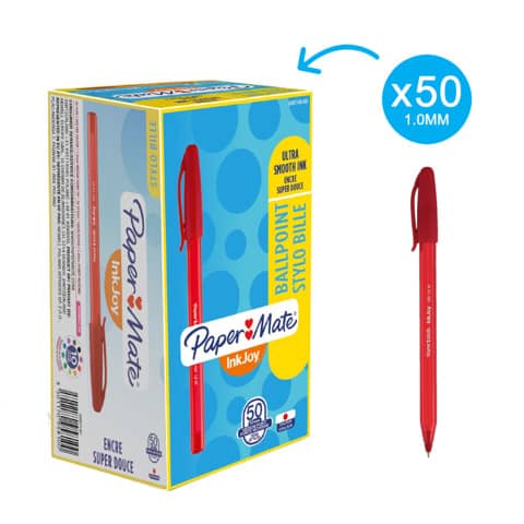 Penna a sfera stick Paper Mate Inkjoy 100 CAP ULV M 1 mm rosso