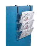 Vaschetta portadocumenti deflecto® A4 orizzontale in polistirene con bretelle