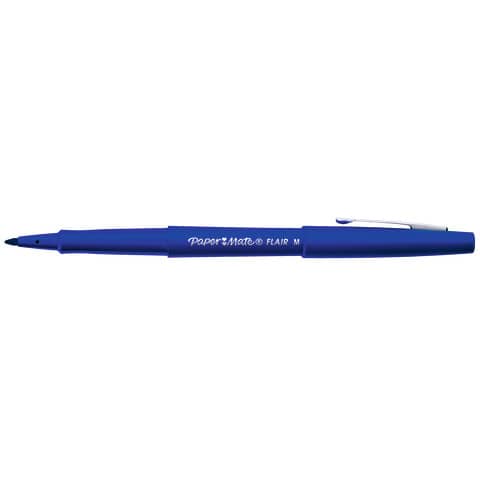 Penna punta fibra Paper Mate Flair/Nylon M 1,1 mm blu