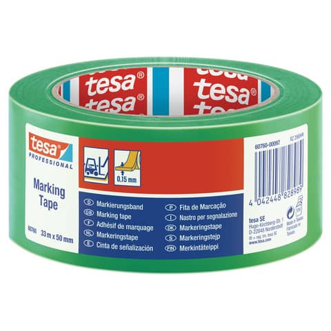 PVC warning tape tesa tesaflex® 60760 rubber resin-coated