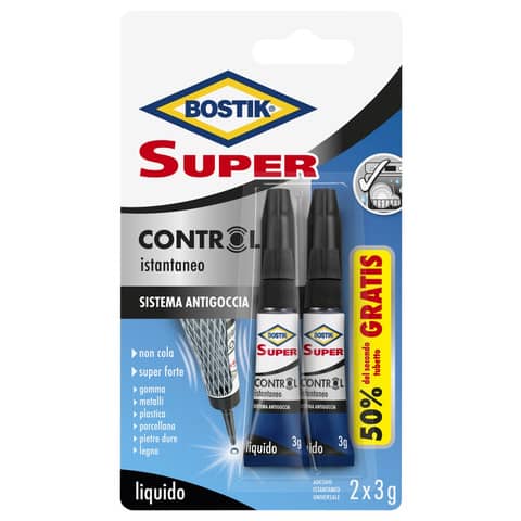 Adesivo universale Bostik Super Control 2x3 g