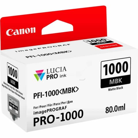 Cartuccia inkjet PFI-1000MBK Canon nero opaco
