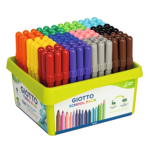 Pennarelli GIOTTO Turbo Maxi punta grossa in fibra 5 mm assortiti